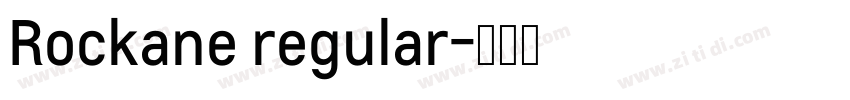 Rockane regular字体转换
